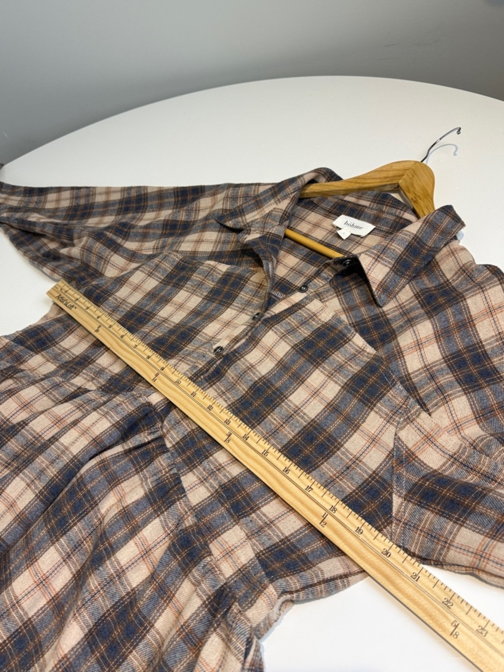 Bohme Karrie Plaid Mini Dress Plaid Button-Front Shirt Dress - Picture 7 of 9